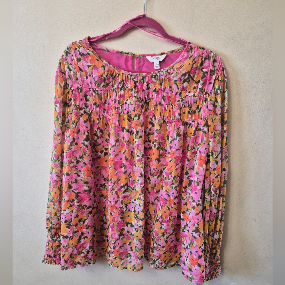 Floral Woman Blouse Plus Size 2X(20w-22w) New Terra & Sky